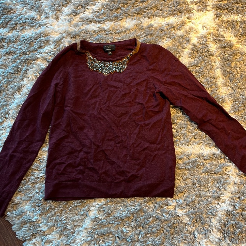 Talbots Pure Merino wool Sequins Sweater